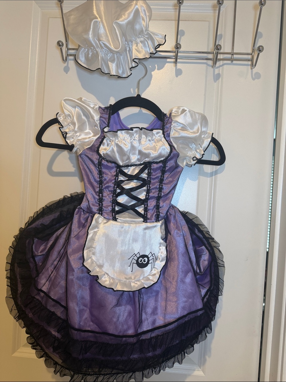 Little Miss Muffet Halloween Costume Dress with Bonnet